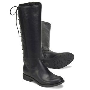 SOFFT Sharnell Black Waterproof Leather Zip-Up Laced Boots Size 7.5